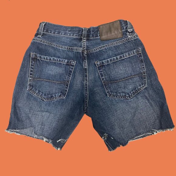 Bluenotes Distressed High-Rise Denim Shorts – Dark Wash, Women’s Size 28 - Picture 4 of 9